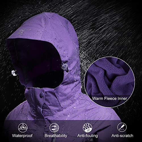 image for CAMEL CROWN Womens Winter Jacket 3-in-1 Winter Coats Ski Jacket Waterp