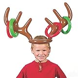 Inflatable Reindeer Antler Hat Ring Toss Christmas Holiday Party Game Photo Props Tools Christmas Headband
