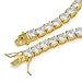 JINAO 1 Row AAA Gold Silver Iced Out Tennis Bling Lab Simulated Diamond Bracelet 8