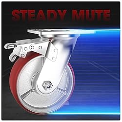 Casters Set of 4 Heavy Duty 6 inch Caster Wheels