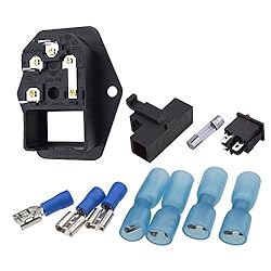 URBEST Male Power Socket 10A 250V Inlet Module Plug