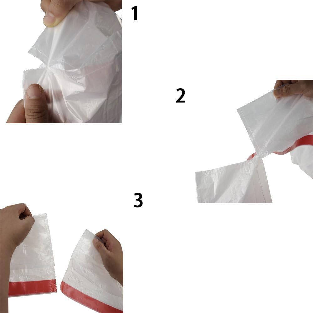 Eudokky Drawstring Bin Liners, Clear Bin Bags 50L, 120 Bags, Transparent, 1 count (Pack of 120) - Image 3