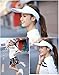 White Sun Visors for Women and Girls, Long Brim Thicker Sweatband Adjustable Hat for Golf Cycling Fishing Tennis Running Jogging and Other Sports