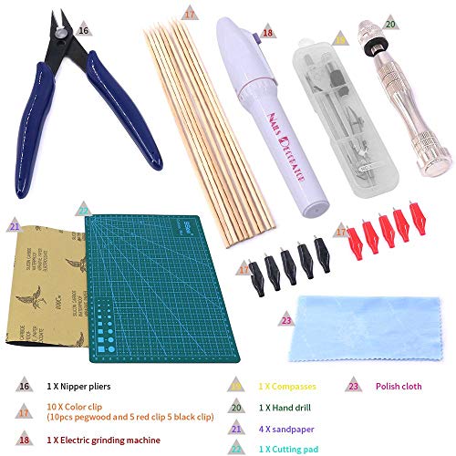 Swpeet 87Pcs Gundam Modeler Basic Tools, Gundam Model Tools Kit Perfect for Model Kit Building Beginner Hobby Model Assemble Building with Duty Plastic Container - Image 6