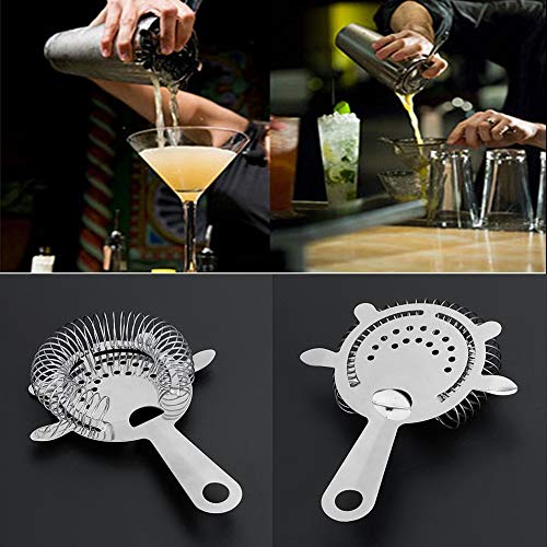 Good Polished Stainless Steel Cocktail Strainer Shaker Wire Mixed Drink Ice Colander Filter Bar Strainers Drinking Tools
