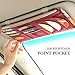 AUDEW Multi-function Car Visor Organizer Pouch, Card Storage Holder, Sun Shade Pouch Bag, CD Storage for Auto Vehicle Truck Red