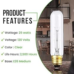 Bulbmaster 25 Watts T10 Tubular Clear Incandescent