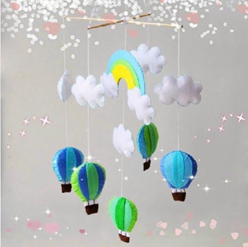 DIY Material, Aimell Hot Air Balloons Cloud Baby Mobile Nursery Crib Decoration Kit Handmade Wind Chime