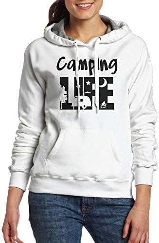 Kzsc55 Camping Life Women's 100% Cotton Hoodie XL White
