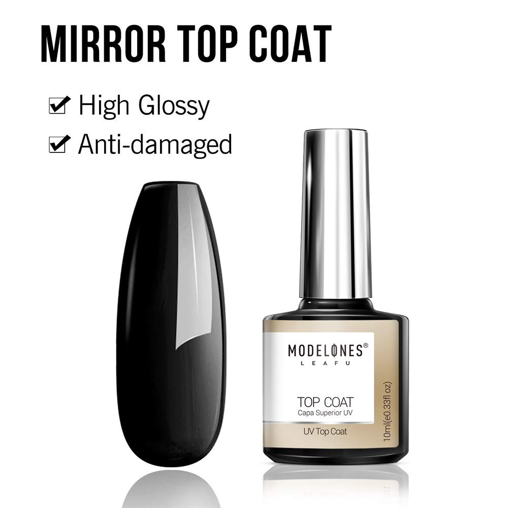 Modelones Matte Gel Top Coat With Base Top Coat Gel Nail Polish, No Wipe Top Coat LED Nail Lamp Needed, Soak Off Varnish 3x10ml, High Gloss Shiny and Matte Effects In One Set : Beauty