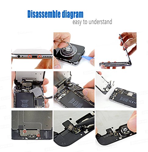 Johncase OEM Home Button Flex Ribbon Cable Assembly w/Rubber Gasket Replacement Part Compatible for iPhone 6s / 6s Plus (Silver)