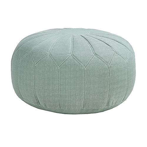 Madison Park Kelsey Round Floor Pillow Pouf Ottoman Large Soft Fabric