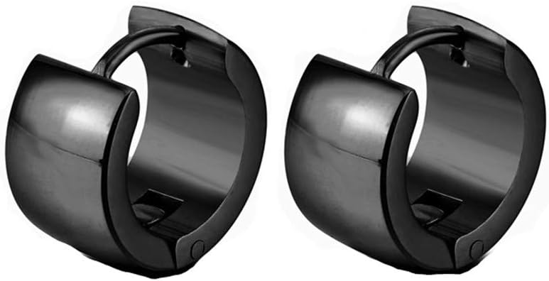 MELUOGE Unique Fashionable Stainless Steel Small Hoop Earrings for Men Women Huggie Earrings