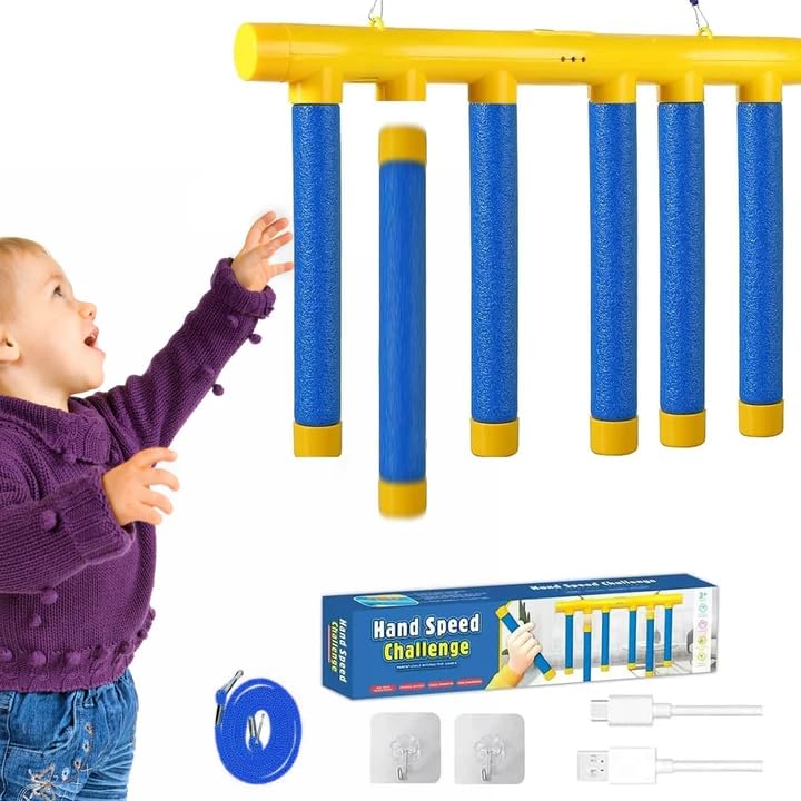 SiumPklay drop sticks game，catching sticks game, Reaction Training Toy with Adjustable Speed that Promotes Hand-eye Coordination，Hand-Eye Coordination Reflex Game for Kids Adults