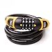 MEETLOCKS Resettable Combination Bike Locks, Stronger Coiled Cable Size 12x1200mm(1/2 Inch x 4 Feet)