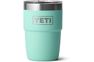 YETI Rambler 8 oz Insulated Coffee Mug with Lid - Stackable Double-Wall Vacuum Insulated Coffee Cup - DuraSip Ceramic Lining 