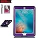 TabPow iPad Pro Case (9.7 Inch), Armor Hybrid Series - [Shockproof][Drop Protection][Heavy Duty] Rugged Three-Layer Defender Case Cover with Stand for iPad Pro 9.7 inch, Purple