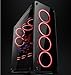 upHere 120mm Red Case Fan 120mm LED Silent Fan for Computer Cases,PWM Fans,CPU Coolers, and Radiators Ultra Quiet, Premium Edition,4 Pin 3 Pack/R12CM4-3