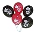 Magic Theme Balloons for Birthday Party with Wand, Hat, and Rabbit Ears - 25 Pack - Red, Black