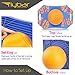 Flybar Pogo Trick Ball for Kids, Trick Bounce Board for Boys and Girls Ages 6+, Up to 160 lbs, Includes Pump, Easy to Carry Handle, Durable Plastic Deck Indoor, Outdoor Toy Pogo Jumper (Blue Dawn)
