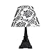 Simple Designs LT3010-DSK Eiffel Tower Paris Table Lamp, Black/Damask Shade