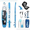 Bluefin Cruise SUP Board Set | Aufblasbares Stand Up Paddle Board | 6 Zoll Dick | Fiberglas Paddel | Kajak Sitz…