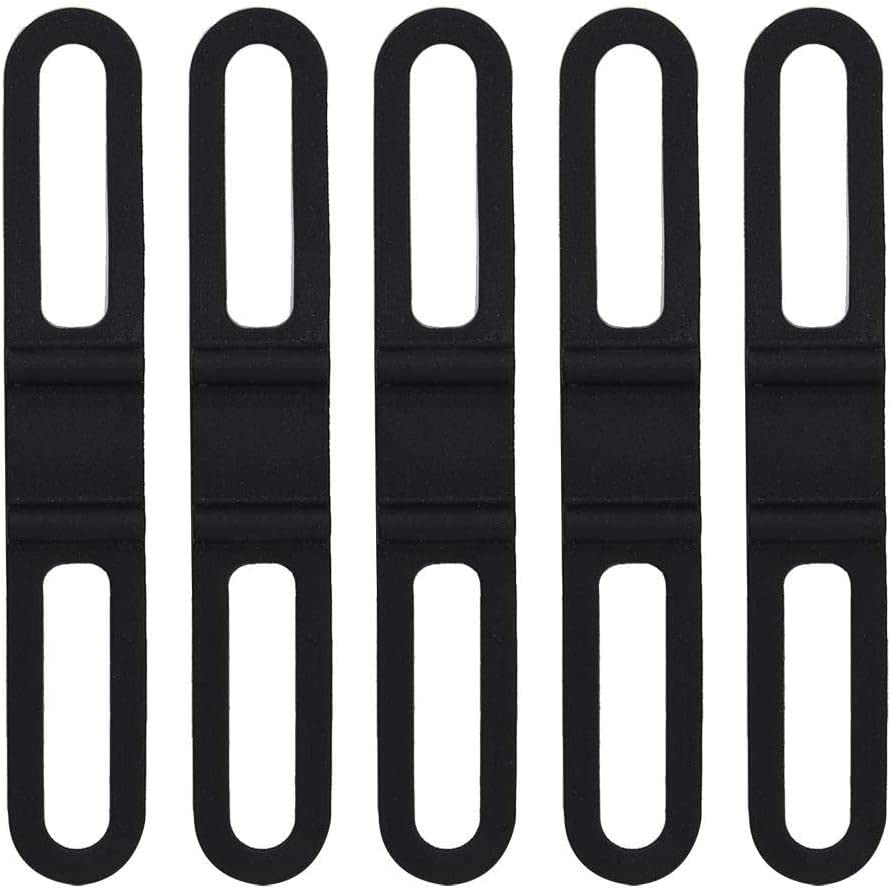Telituny Bicycle Silicone Band, 5pcs/Set Multipurpose Bike Cycling Bicycle Silicone Fixed Strap Bandage Flashlight Mount Holder to Hold Bottle Cell Phone Odometer
