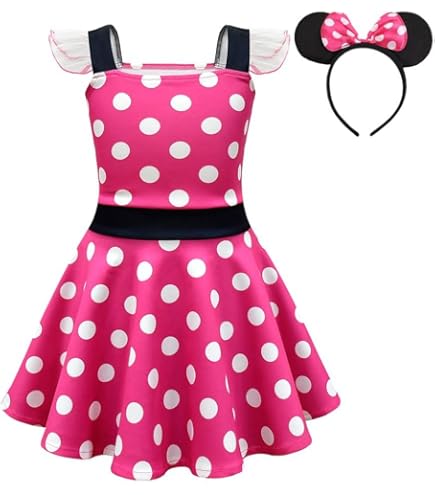 Amazon.com: Disney Minnie Mouse Pink Dress Costume for Girls, Official Disney  Costume, Todder Size Medium (3T-4T) : Toys & Games