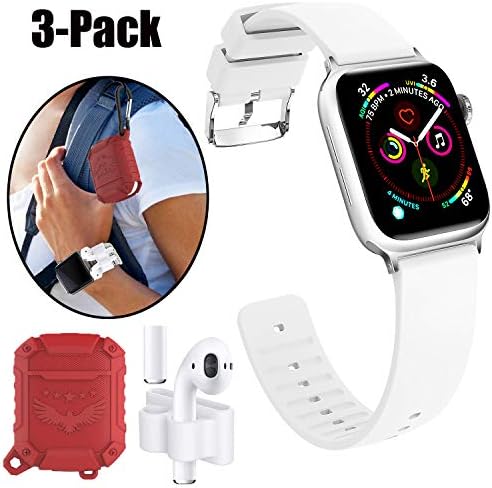 Lwsengme Compatible with Apple Airpods & Watch Sport Accessories Set, Replacements Compatible with Apple Watch & AirPod Protective Case Cover & Airpod Holder
