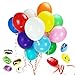 100 Pieces 12 inches Assorted Colors Latex Party Balloons with 10 Bonus Colorful Ribbons, for Birthday Party, Weddings, and any Events