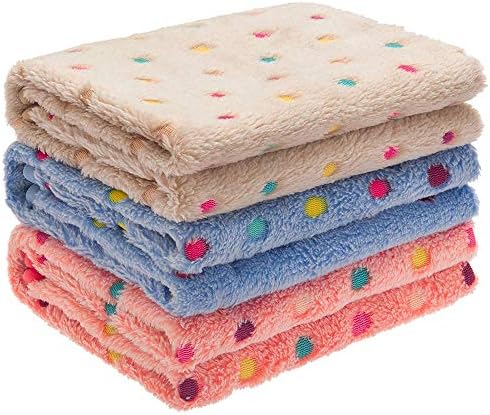 SCIROKKO フリースソフト犬用ブランケット - 暖かいコーラルベルベット 