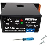 nodehawk Miniature Current Switch,Current Sensing Switch,with Rails,Normally Closed Amp Sensor Monitoring Relay, AC 0-30A Detectable（M3056）