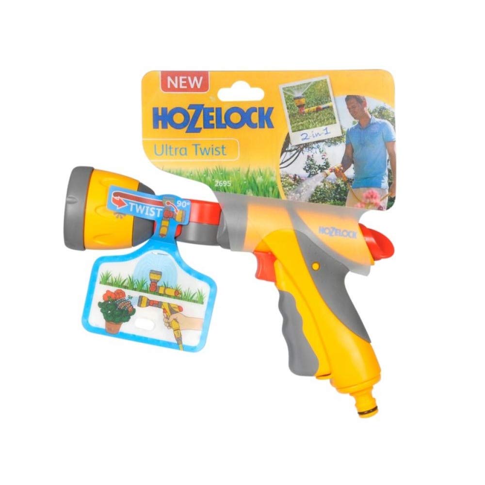 Hozelock Ultra Twist Irrigation Gun, Yellow, Grey, Orange, One size