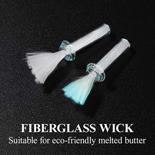 VOSAREA 20pcs Replacement Fiberglass Wicks Fiberglass Candle Wick Glass Tube Wick Holder