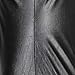 QinYing Wet Look PVC Leather Black Lace up Fancy Mini Dress, One Size