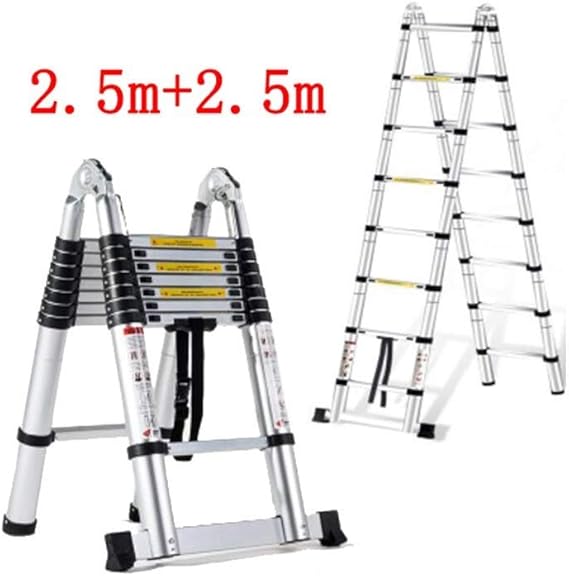 Ladders Folding Ladder Home Indoor Straight Herringbone Double Ladder Portable Thick Aluminum