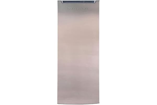 Frigidaire Upright Freezer, 6.5 cu. ft., Deep Freeze, Vinyl Coated Metal with Wire Shelving, Compact for Kitchen, RV, Dorm, Cabin, and Trailer, Platinum Design Series, Silver - 21D x 23W x 56H