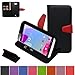Blu Vivo 5 V0050UU Case,Mama Mouth [Stand View] Flip Premium PU Leather [Wallet Case] with Built-in Stand Credit Card/Cash Slots and Pocket Cover for Blu vivo 5 V0050UU Smartphone,Black