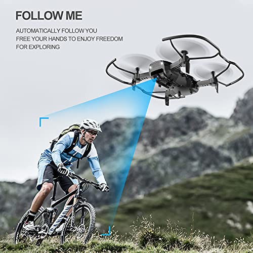 HR Q1 Drone with 1080p Camera,Foldable Drones for Kids and Adults,Quadcopter Helicopter for Beginner with Altitude Hold,Follow Me,Carrying Case,RC Toys Gifts for Boys Girls and Adults