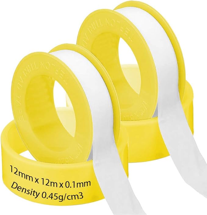 PTFE Plumbers Tape to Stop Leaks, Netume 2 Rolls High Density Teflon