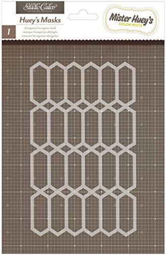 Studio Calico Mister Huey's Masks 4"X6"-Elongated Hexagons