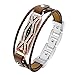 TENGL Compatible Fitbit Flex 2 Bands Bracelet, Adjustable Replacement Genuine Leather Braided Wristbands Metal Clasp with Rhinestone Large Small