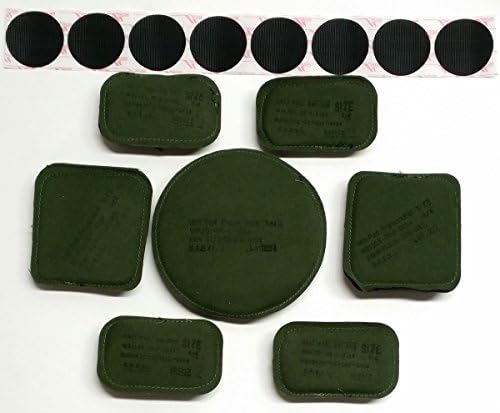 ACH & MICH Helmet Pad Set Olive Drab 3/4" Replacement Suspension Padding + Velcro Discs