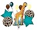 11 pc Giraffe Balloon Bouquet Decoration Happy Birthday Jungle Zoo Party Safari
