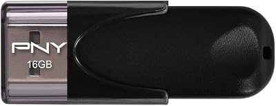 PNY Attaché 4 16GB USB 2.0 Flash Drive Capless Design Read 25MBs Write 8MBs
