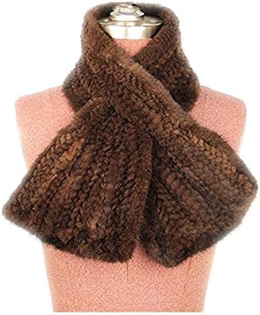 qmfur Womens Real Mink Fur Short Scarf Winter Neck Warmers