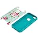 iPhone 6 Case, Vogue shop Peony Design Hybrid High Impact Heavy Duty Dual Layer Hard PC Outer Shell with Soft Rubber Inner Armor Defender Case Cover for Apple iPhone 6 4.7 Inch (peony Teal)