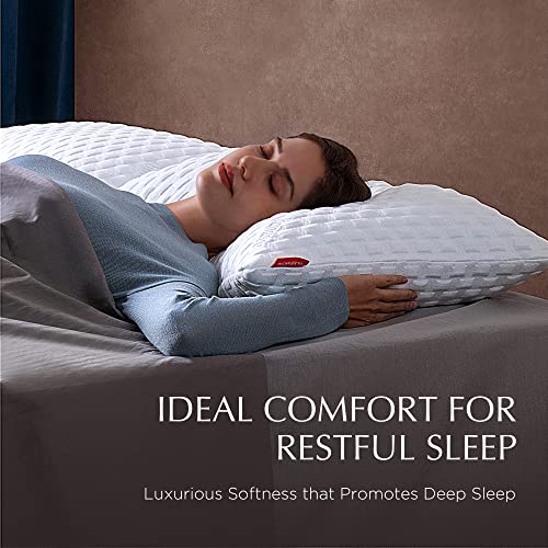 Sleemon Cooling Gel Memory Foam Adjustable Pillows Removable Organic Bamboo Cover Relieve Neck