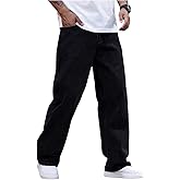 GORGLITTER Men's Baggy Jeans Hip Hop Wide Leg Denim Pants Casual Loose Fit Y2K Trousers Streetwear