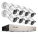 ZOSI Security Cameras System 8CH Full 1080P HD-TVI Surveillance DVR System,8pcs HD 1980TVL 1080P Weatherproof Indoor Outdoor CCTV Cameras NO Hard Drive White, 100ft IR Night Vision, Motion Detection